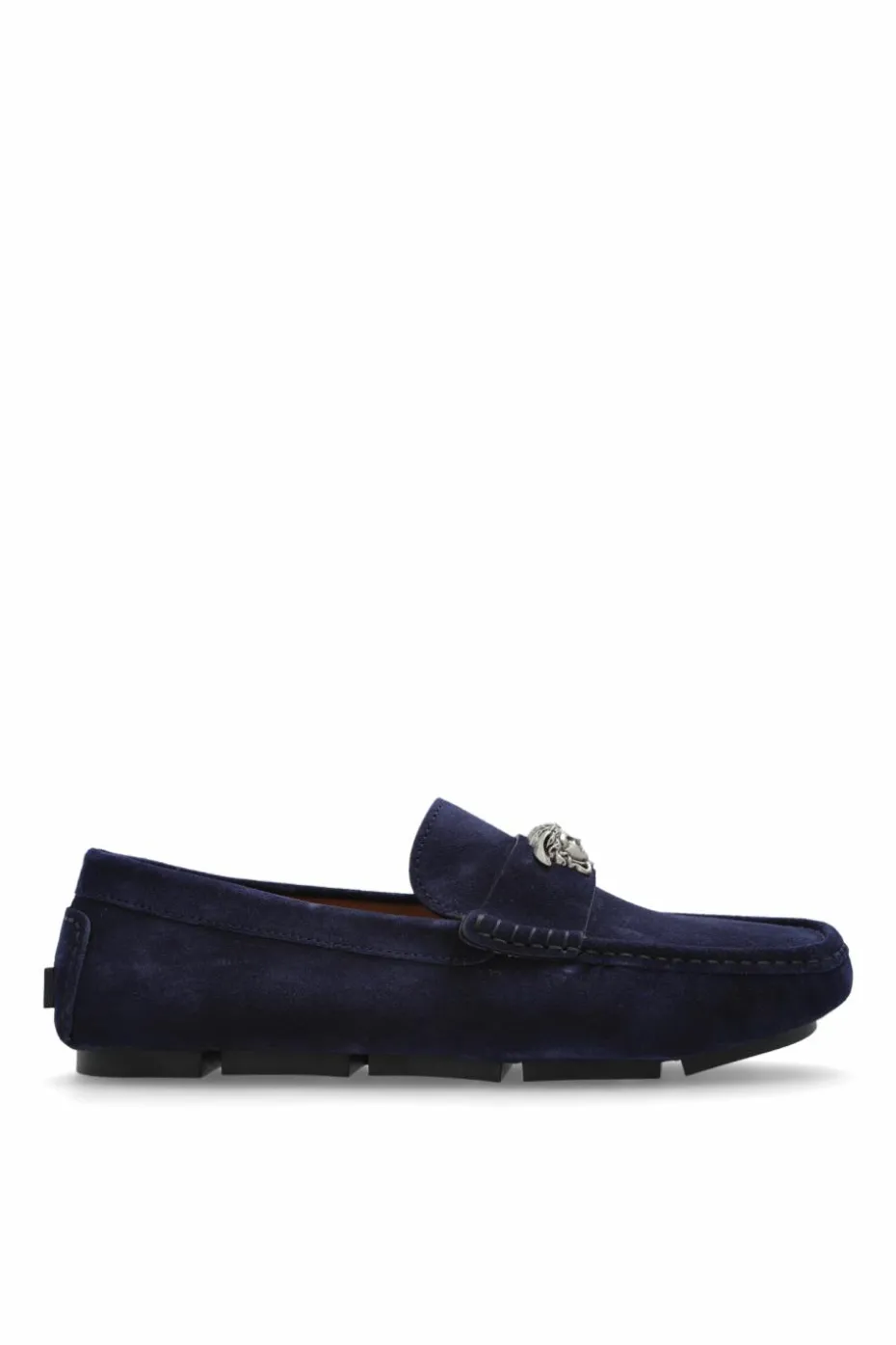 Versace NAVY BLUE Suede loafers