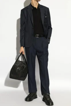 Versace NAVY BLUE Wool blazer