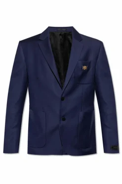 Versace NAVY BLUE Wool blazer