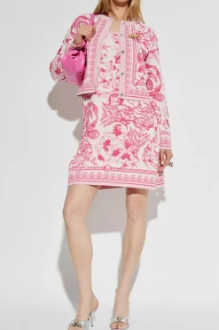 Versace PINK Cardigan with `Barocco` pattern