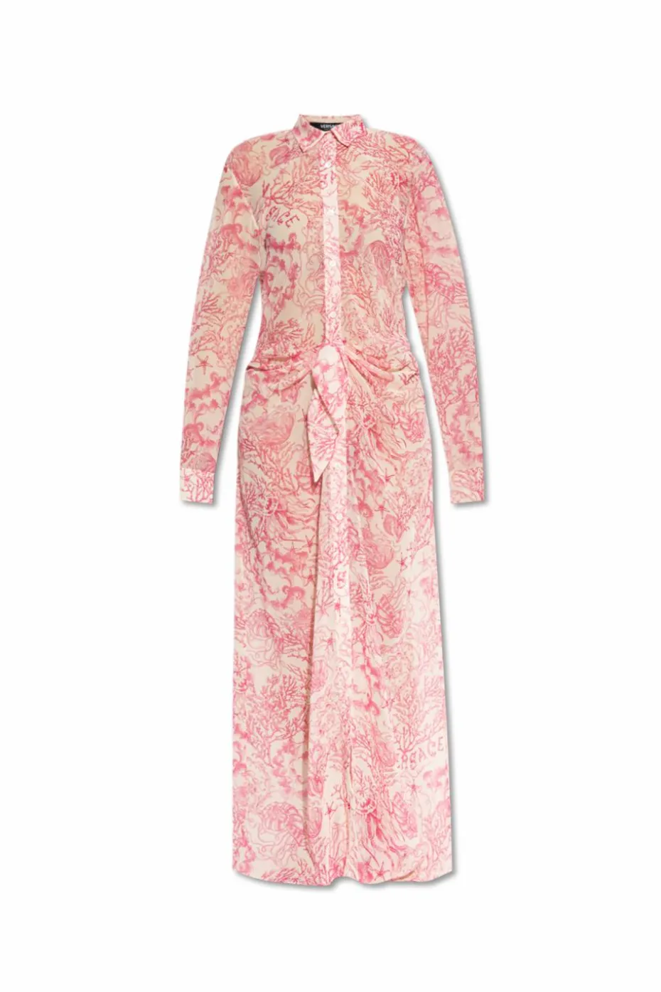 Versace PINK Dress with waist draping