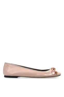 Versace PINK Leather Ballet Flats