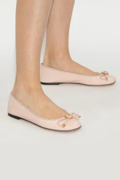 Versace PINK Leather Ballet Flats