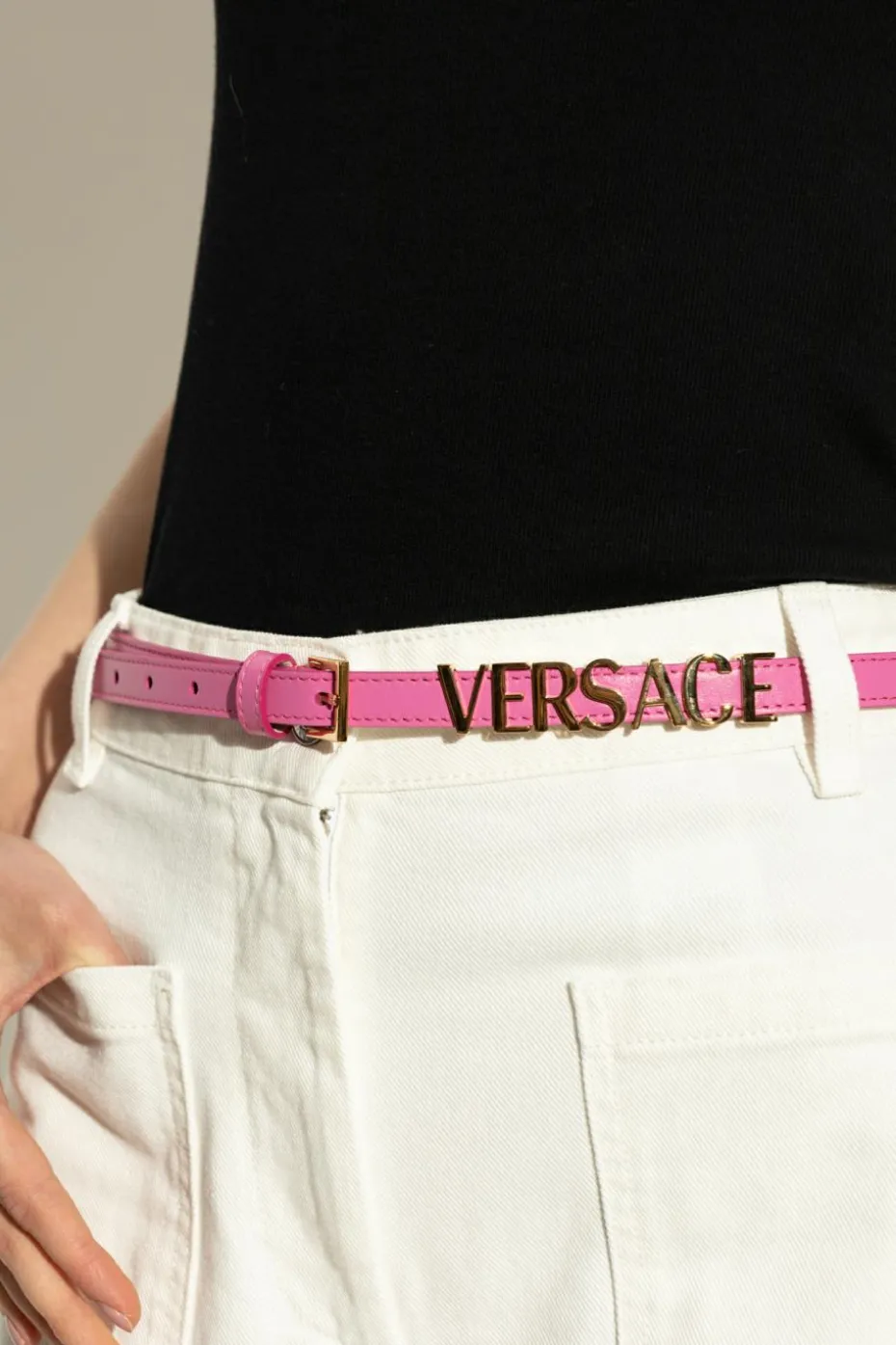 Versace PINK Leather belt