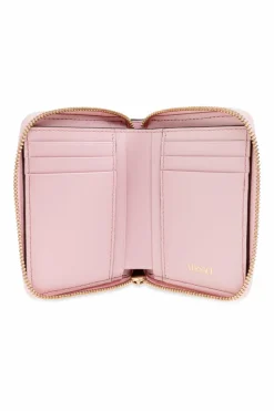 Versace PINK Leather wallet with logo