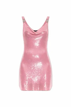 Versace PINK Sequin strappy dress
