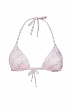 Versace PINK Swimsuit top with Versace Treasure print