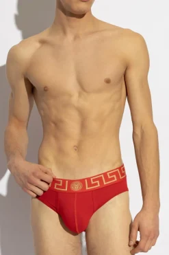 Versace RED Briefs with logo