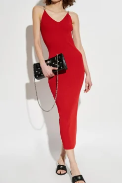 Versace RED Fitted strap dress