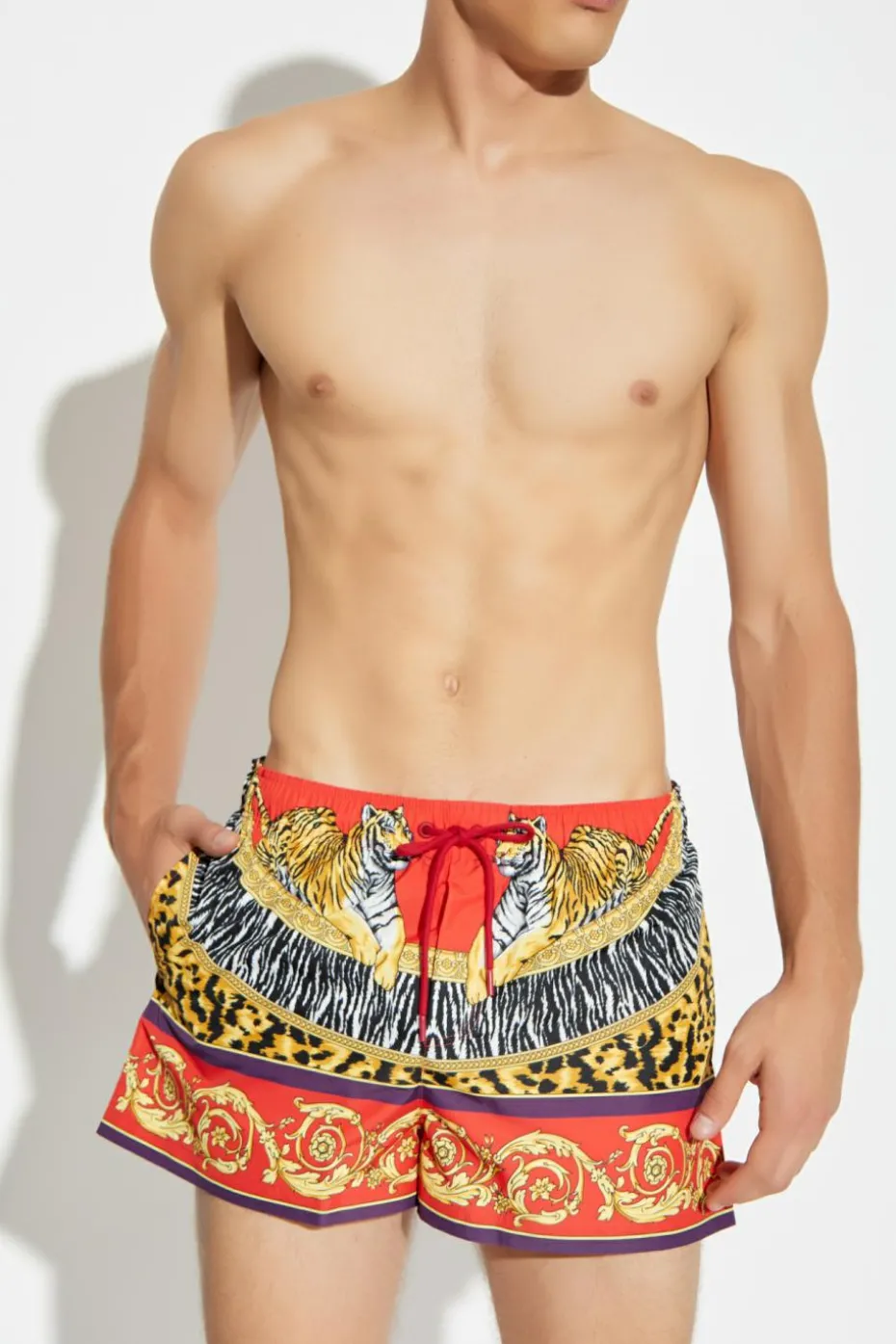 Versace RED Printed swim shorts