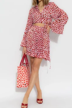 Versace RED Short pleated beach shirt