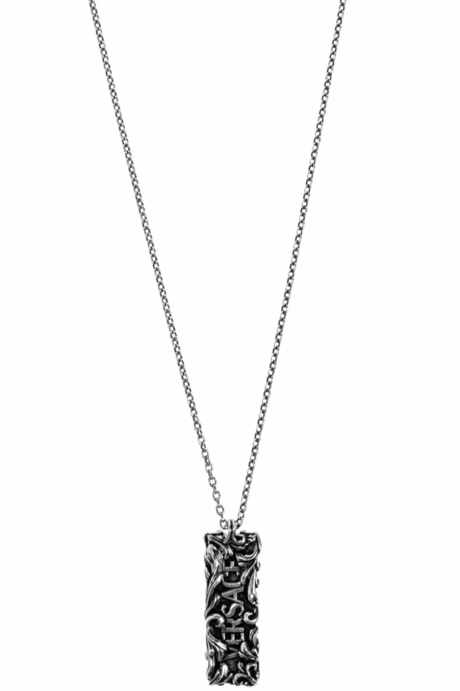 Versace SILVER Necklace with a logo pendant