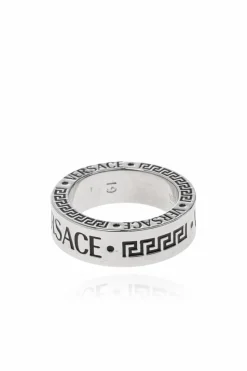 Versace SILVER Ring with engraved logo