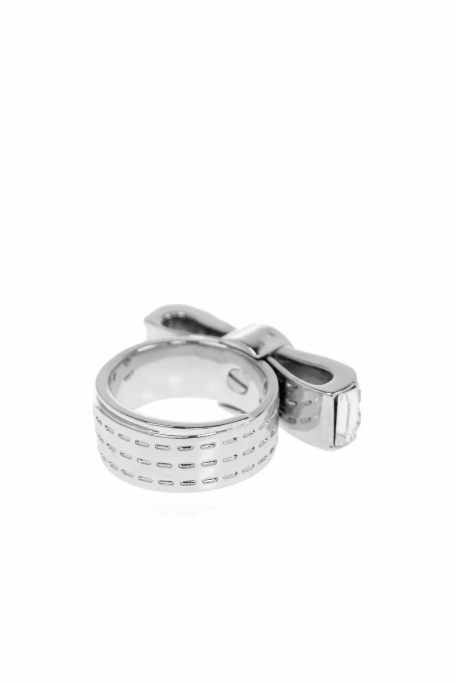 Versace SILVER Ring with shimmering crystals