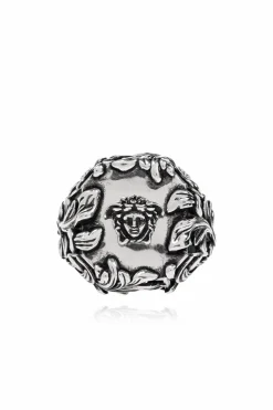 Versace SILVER Ring with Medusa head motif