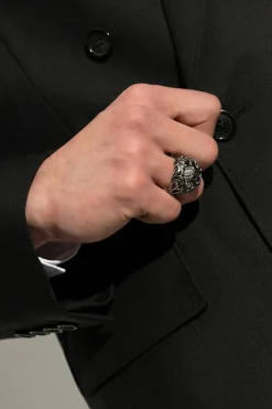 Versace SILVER Ring with Medusa head motif