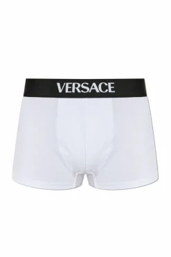 Versace WHITE Cotton boxers with logo