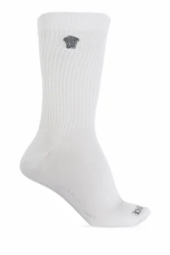 Versace WHITE Cotton socks with logo