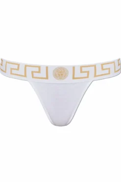 Versace WHITE Cotton thongs