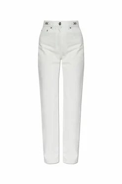Versace WHITE Jeans with straight leg