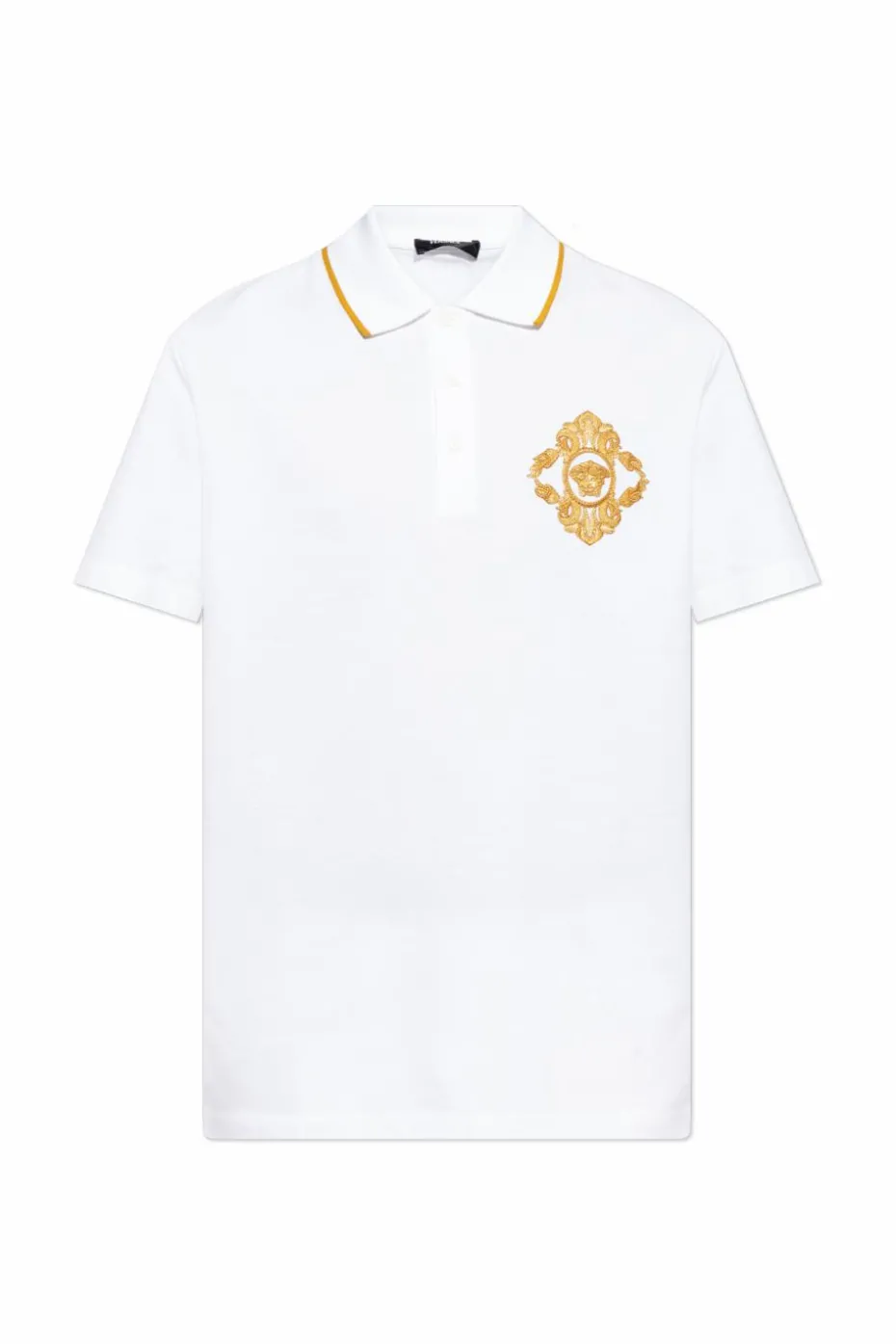 Versace WHITE Polo with decorative embroidery