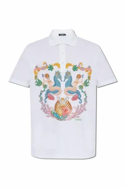 Versace WHITE Polo with logo