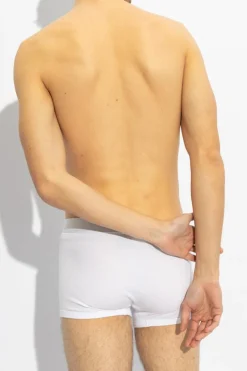Versace WHITE Ribbed boxers with logo