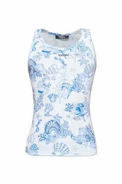 Versace WHITE Sleeveless lingerie top
