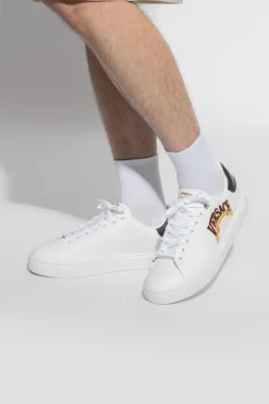 Versace WHITE Sports shoes with embroidered logo