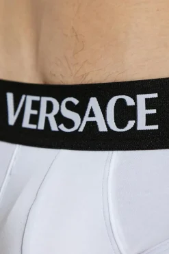 Versace WHITE Three-pack briefs with logo