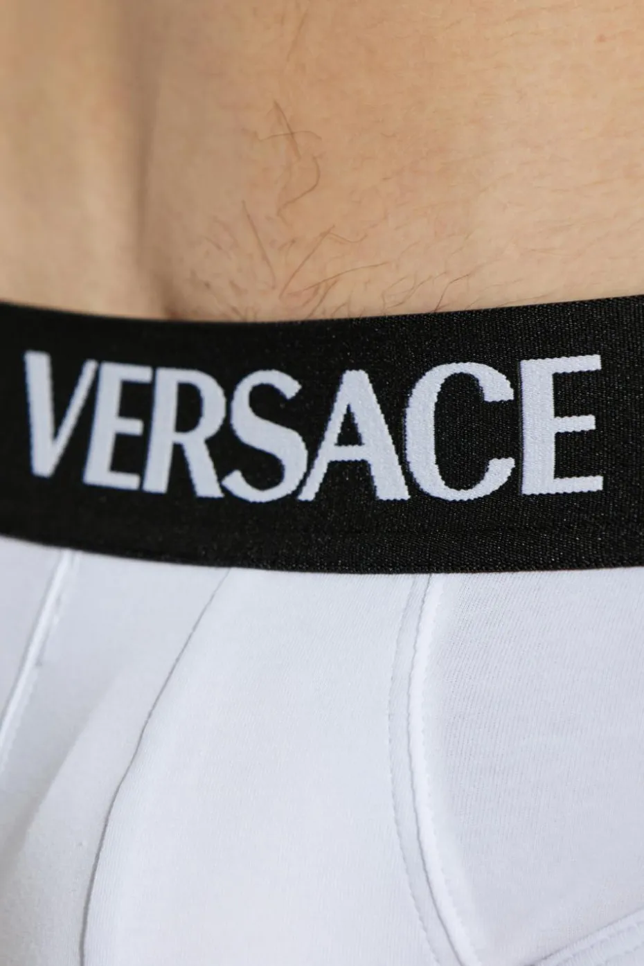 Versace WHITE Three-pack briefs with logo