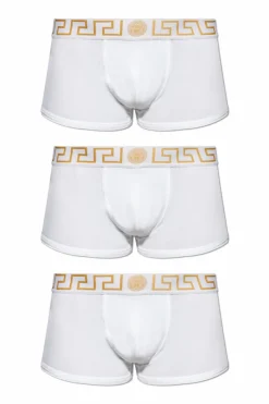 Versace WHITE Three-pack of boxer shorts