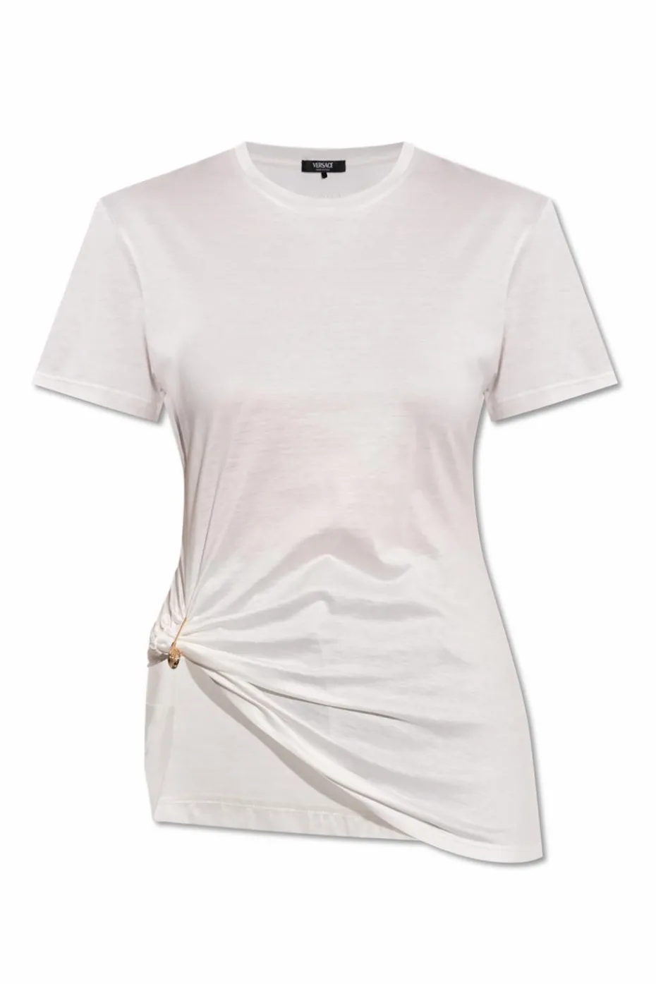 Versace WHITE Top with decorative safety pin