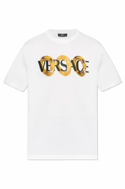Versace WHITE T-shirt with printed logo