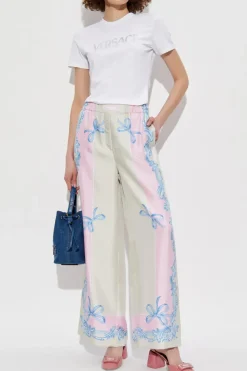 Versace WHITE T-shirt with shimmering sequins