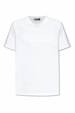 Versace WHITE T-shirt with embroidered logo