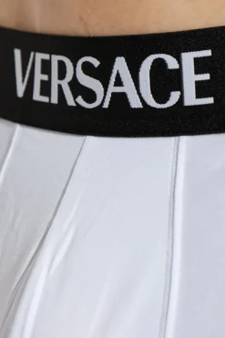 Versace WHITE Two-pack of cotton boxer briefs with logo