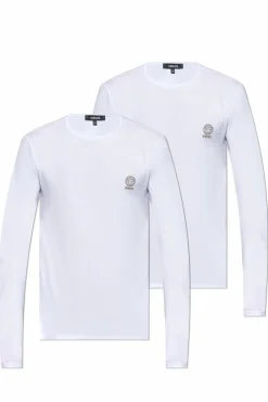 Versace WHITE Two-pack T-shirts with logo