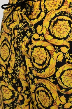 Versace YELLOW Barocco-printed swim shorts
