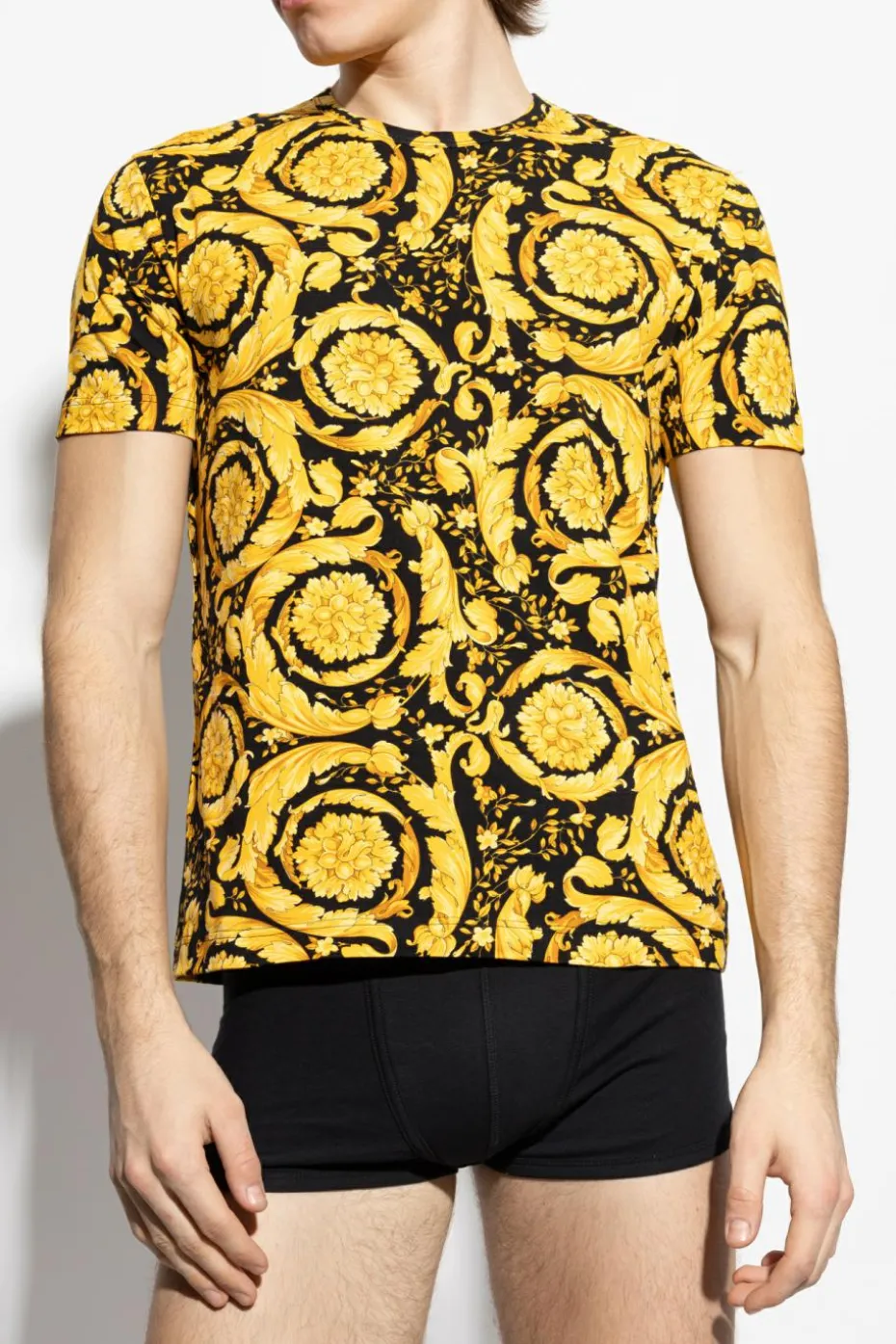 Versace YELLOW Lingerie T-shirt with Barocco print