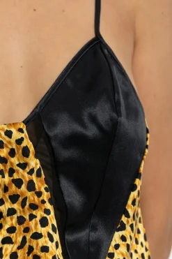 Versace YELLOW Silk top with animal motif