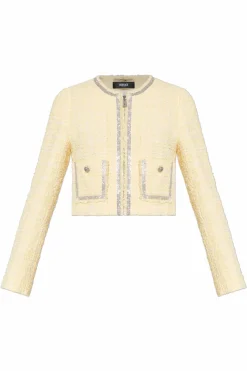 Versace YELLOW Tweed blazer with shimmering crystals