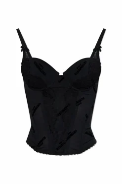 VETEMENTS BLACK Corset with logo