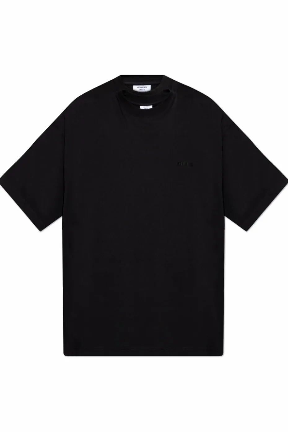 VETEMENTS BLACK Double 'oversize' T-shirt