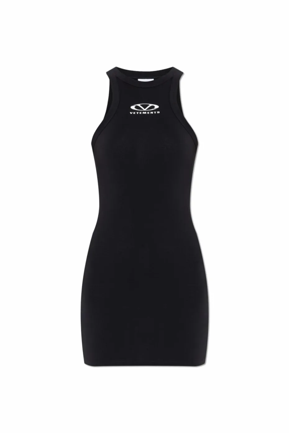 VETEMENTS BLACK Dress with logo