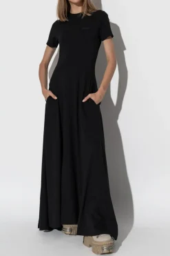VETEMENTS BLACK Dress with logo