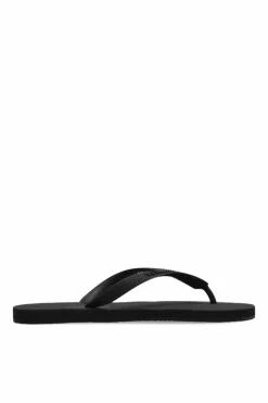 VETEMENTS BLACK Flip-flops with logo