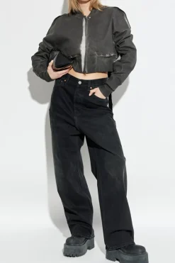 VETEMENTS BLACK Jeans with logo