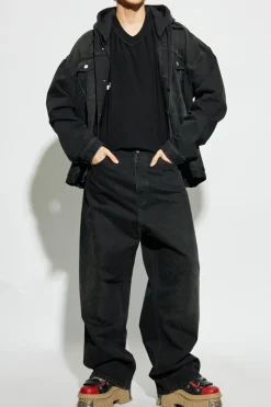 VETEMENTS BLACK Jeans with logo