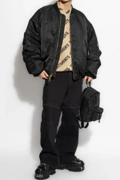 VETEMENTS BLACK Jeans with pockets